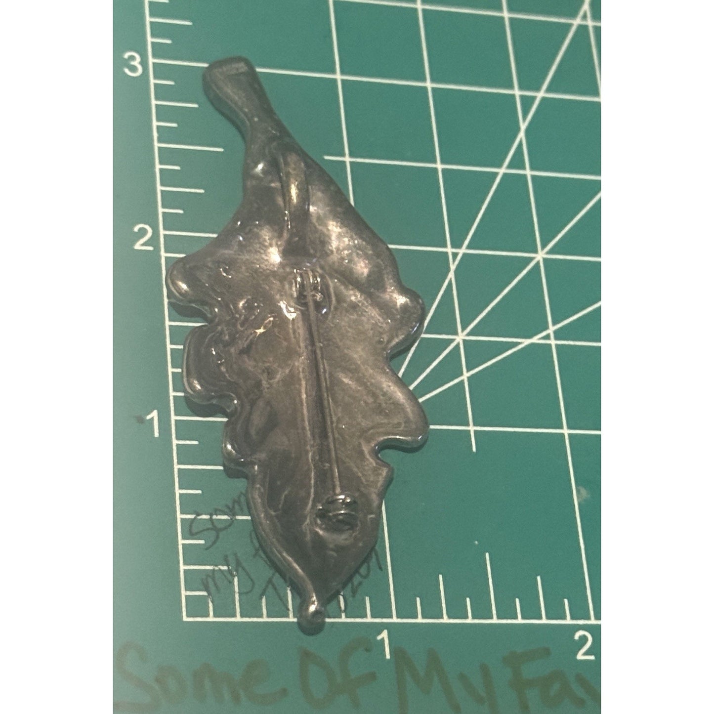 Vintage ATI Thailand Sterling Silver 925 Leaf Brooch Pendant 3” Botanical 9.6g