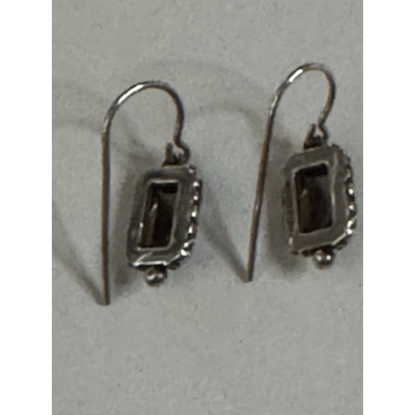 Pre owned James Avery Retired Graciela Smoky Quartz Earrings Sterling Silver And 14K gold
