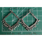 Retired Kendra Scott Geometric Silver Tone Dangle Lacy Fringe Earrings