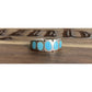 Vintage Sterling Silver Turquoise Inlay Band Ring Size 5 925 Southwestern