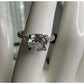 Carizza Sterling Silver Solitaire Bridal Ring Size 6.75 Large Round Engagement