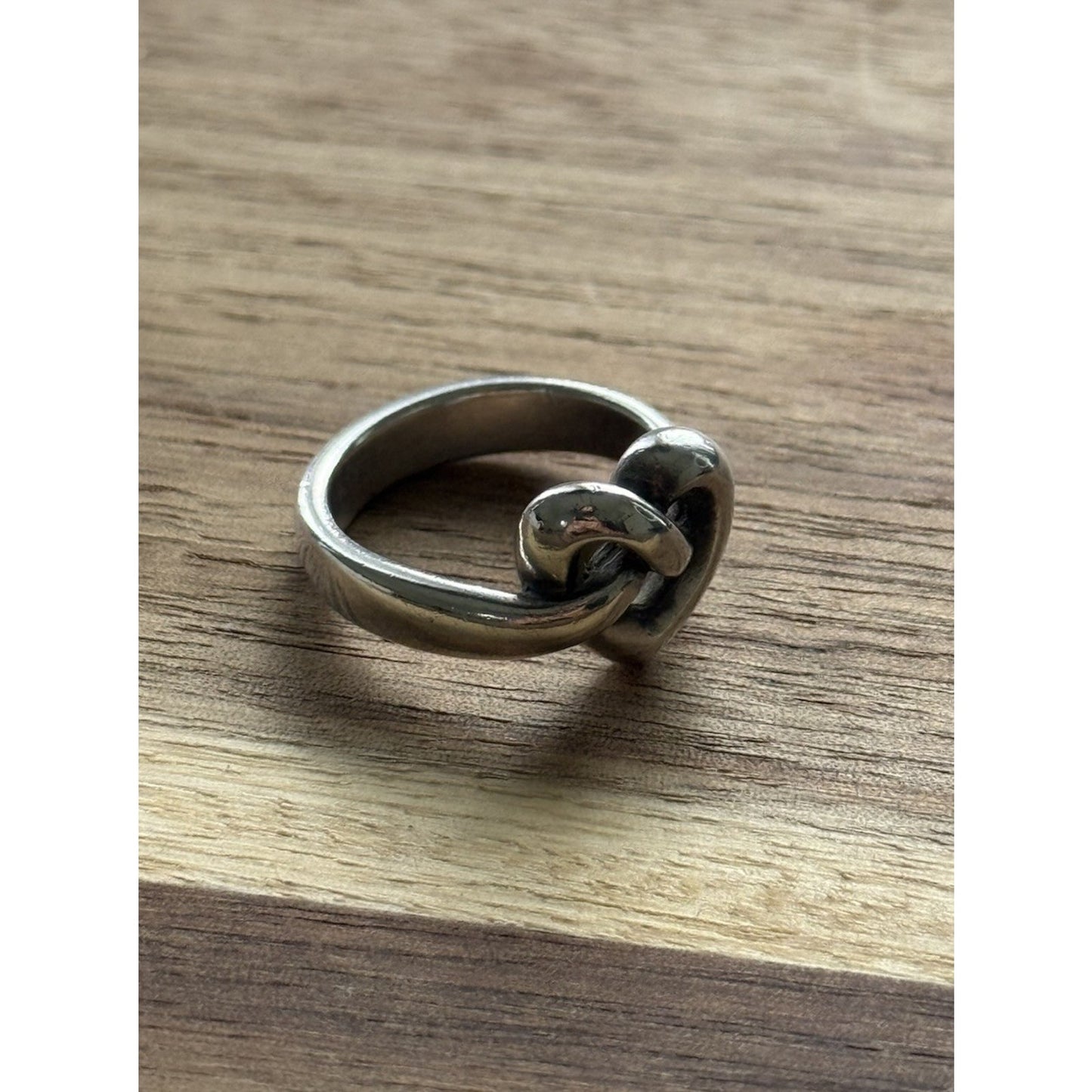 James Avery Retired Sterling Silver Heart Knot Ring Size 8.5