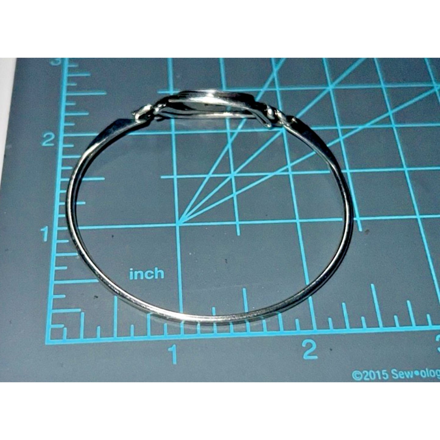 Artisan Sterling Silver 925 Turquoise Bangle Bracelet Southwest Style 9g Size M