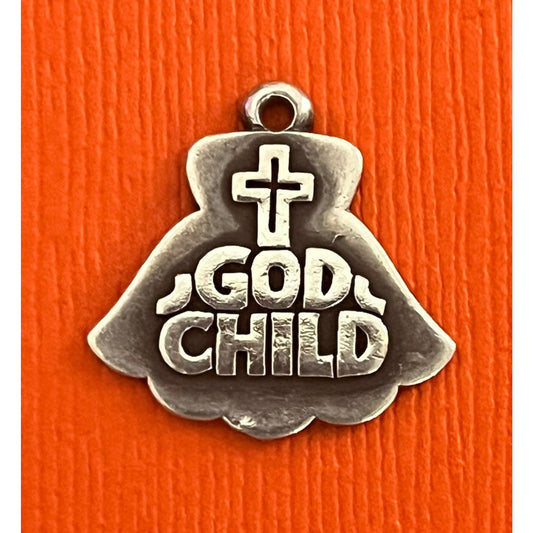 James Avery Retired Sterling Silver God Child Charm Pre-Owned