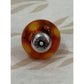 Pre Owned James Avery Retired Sterling Silver Orange Swirl Glass Art Conical Finial