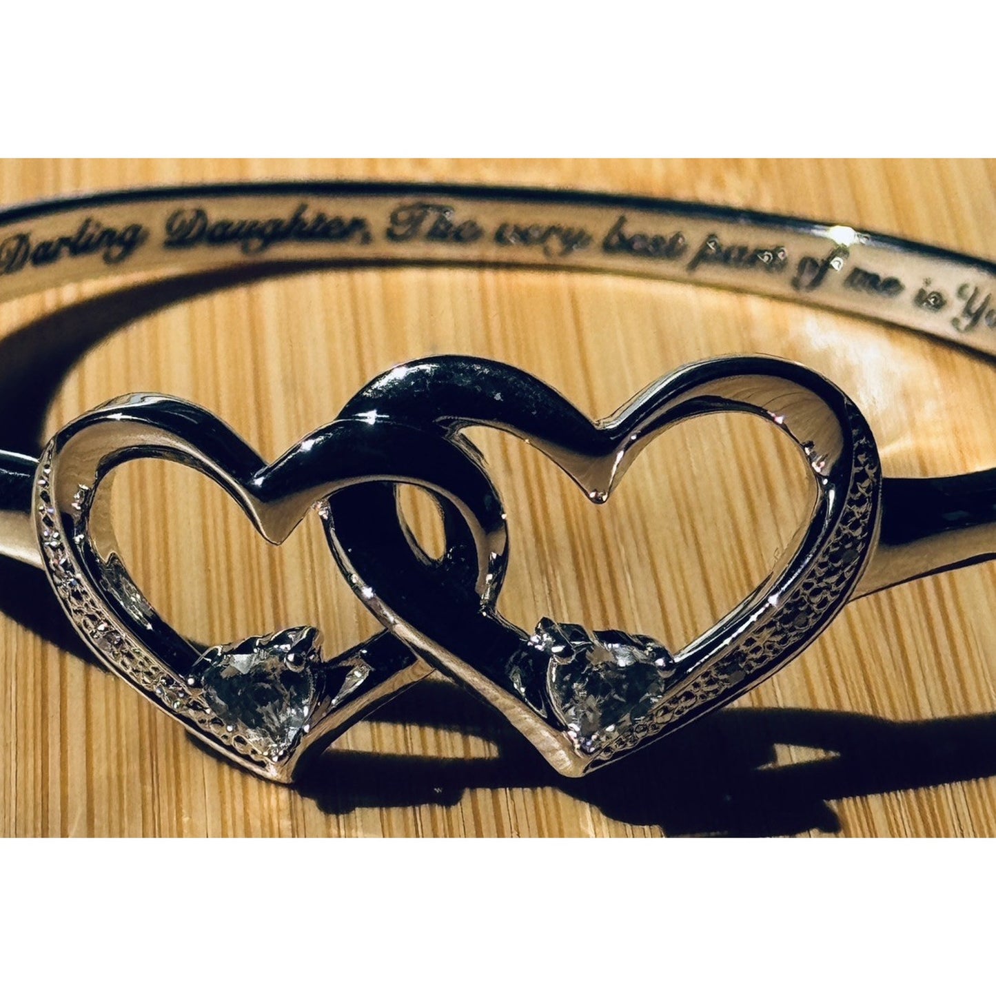 BNWOT Bradford Exchange Best Part Of Me Diamond And Topaz Bracelet For Daughter