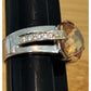 Vintage 925 Sterling Silver Champagne Quartz Statement Cocktail Ring Size 9.5