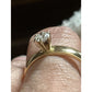 Pre owned James Avery 14k Gold Retired .25 Carat Diamond Solitaire Engagement Ring Sz 7.5