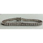 Sterling Silver Cubic Zirconia 7.25 Inch Box Chain Tennis Bracelet