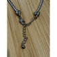 Vintage Brighton Silver Plated Curved Bar Bead Woven Chain Necklace 21” Adjustab