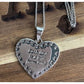 TH SU Sterling Silver Heart Pendant & Necklace “Each Day Is a Gift From God” 18”