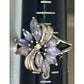 Sterling Silver 925 Lavender Lilac Stone Floral Cluster Ring Marquise Cut Size 7