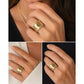 Gold Vermeil 925 Sterling Silver Wide Cigar Band Ring Diamond Cut Size 9