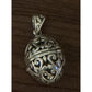 Vintage Sterling Silver 925 Ornate Filigree Egg Locket Pendant 1” Hinge Opens