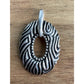 Sterling Silver Southwestern Openwork Pendant 925 Oval Artisan Statement