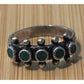 Vintage Sterling Navajo Sterling Green Turquoise Snake Eye Beaded 925 Ring Sz 6
