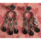 Pre owned James Avery Vintage Retired RARE Silver & Brass Chandelier Aztec Dangle Earrings