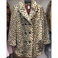 Luxury Pile Faux Fur Leopard Cheetah Print Coat Women’s XS Double Breasted