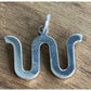 Retired James Avery Sterling Silver King Ranch Running w/ Brand Pendant/Charm
