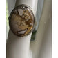 Sterling Silver Picture Jasper Ring 925 Size 7.5 Natural Earth Tone Stone