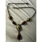 Vintage Whitney Kelly Necklace Sterling 925 Tigers Eye Jasper MOP Beaded Y Drop