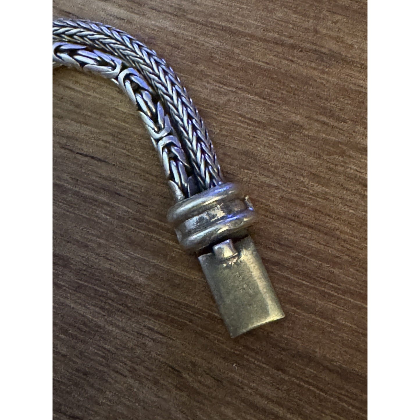 Vintage Bali Sterling Silver 925 Handwoven Double Chain Bracelet 25.2g, 7.75 gr