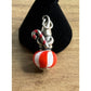 James Avery Retired Sterling Silver & Enamel Christmas Gnome Glass Finial Charm