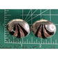 Vintage Mexico Signed IDM 925 Sterling Silver Black Dome Post Earrings 19g!