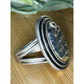 Vintage Premier Designs Hammered Oval Silver Tone Statement Ring Size 8.5 15grms