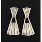 James Avery Retired Rare Sterling Silver Striped Dangle Angular Earring Pre-Owned