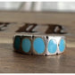Vintage Sterling Silver Turquoise Inlay Band Ring Size 5 925 Southwestern