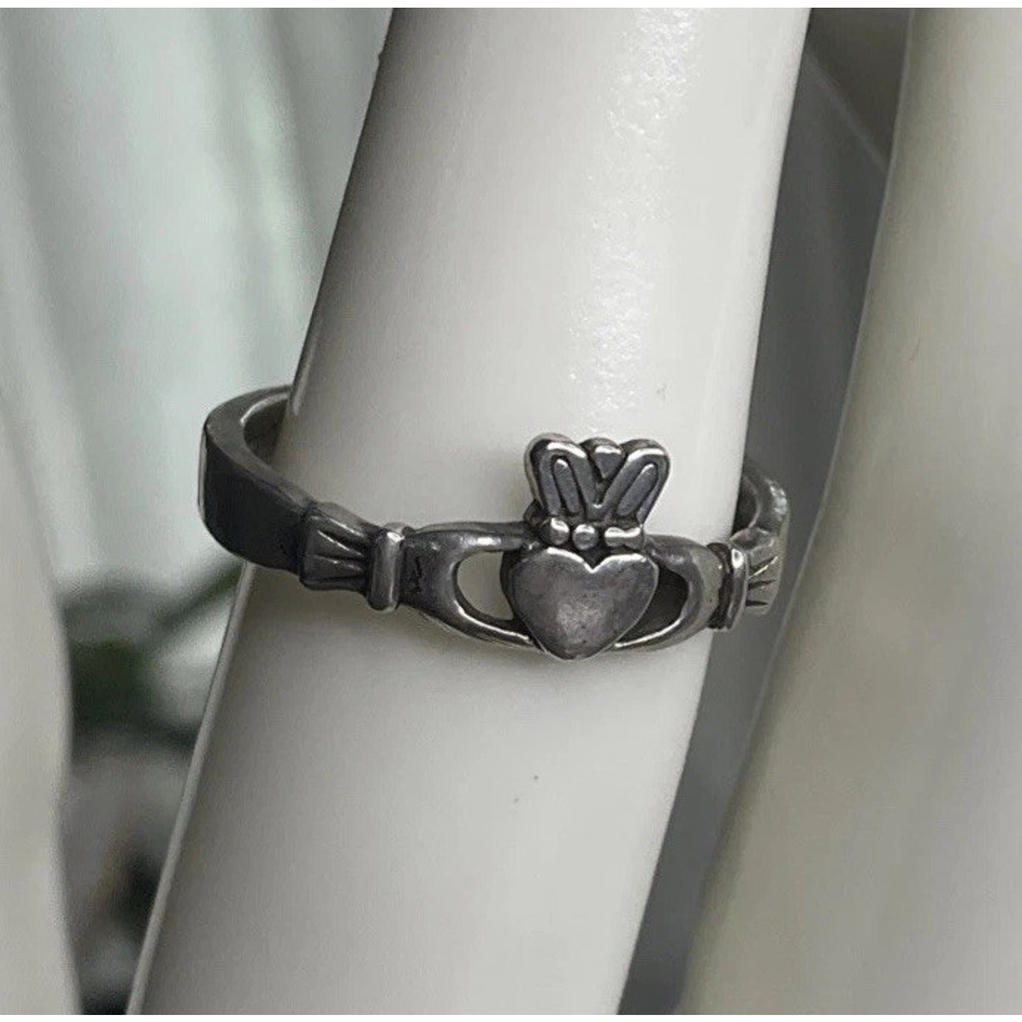 Sterling Silver Claddagh Ring Size 7 Irish Celtic Heart Crown Hands 925