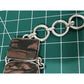 Vintage Sterling Silver Peanut Wood Jasper Bracelet 58g 7 - 8” Large Stone 925