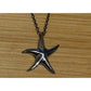 925 Sterling Silver Starfish Necklace 18” Italian Chain Beach Coastal