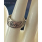 925 Inspirational Ring Live Love Laugh Band Wide Statement Ring Size 9.5