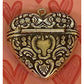 Vintage Victorian Heart Shaped Sterling Silver Repousse Match Safe Pendant 925