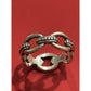 James Avery Retired Sterling Silver Beaded Connected Links Ring Size 9 Pre-Owned