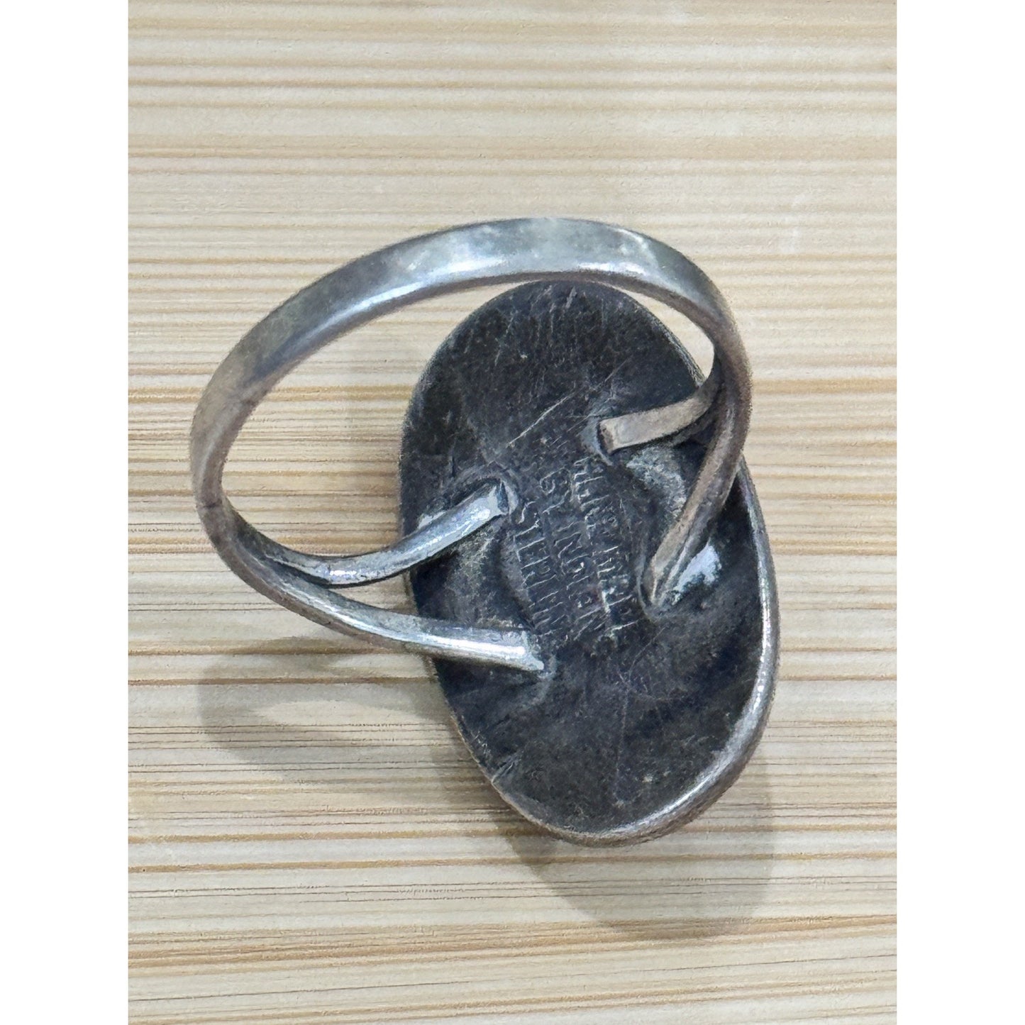 Vintage Native American Sterling Silver Black Onyx Ring Size 8.5 Signed Handmade