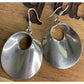 Vintage Taxco Sterling Silver Modernist Round Dangle Earrings TM-82 Taxco
