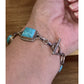 Vintage 925 Sterling Turquoise Bracelet 22.7g Adjustable Toggle Southwest Style