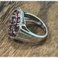 STS Orissa Rhodolite Garnet Cluster Cocktail Ring 5.2g Size 6.5