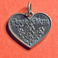 Preowned Retired Rare James Avery Aggies Mom Silver in a Heart Charm or Pendant