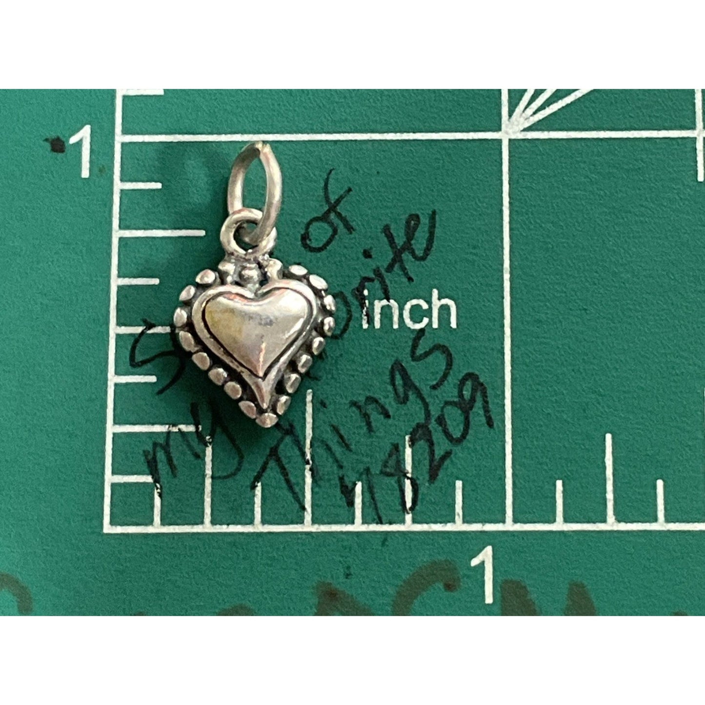 Vintage 925 Sterling Silver Puffy Heart Charm