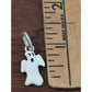 Brand New Brighton Halloween Retired SPOOKY White Enamel Ghost Charm Or Pendant