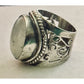 Vintage 925 Sterling Silver Natural Moonstone Statement Ring Size 8 13g Boho