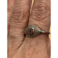 Vintage HSN Rarities Carol Brodie Sterling Silver Evil Eye Red Sapphire Ring Sz