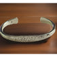 Pre owned James Avery Retired Silver Forged Hammered Cuff Bracelet M In JA Box & Pouch