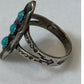 Vintage Sterling Silver Turquoise Ring Fred Harvey Style Size 5.5