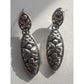 Sterling Silver Bali Style Floral Dangle Earrings 925 Boho Drop 7gr