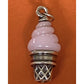 James Avery Retired Hard To Find Silver And Pink Glass Ice Cream Cone Charm Pre-Owned